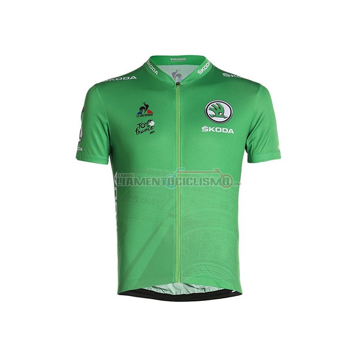 Abbigliamento Ciclismo Tour de France Manica Corta 2021 Verde